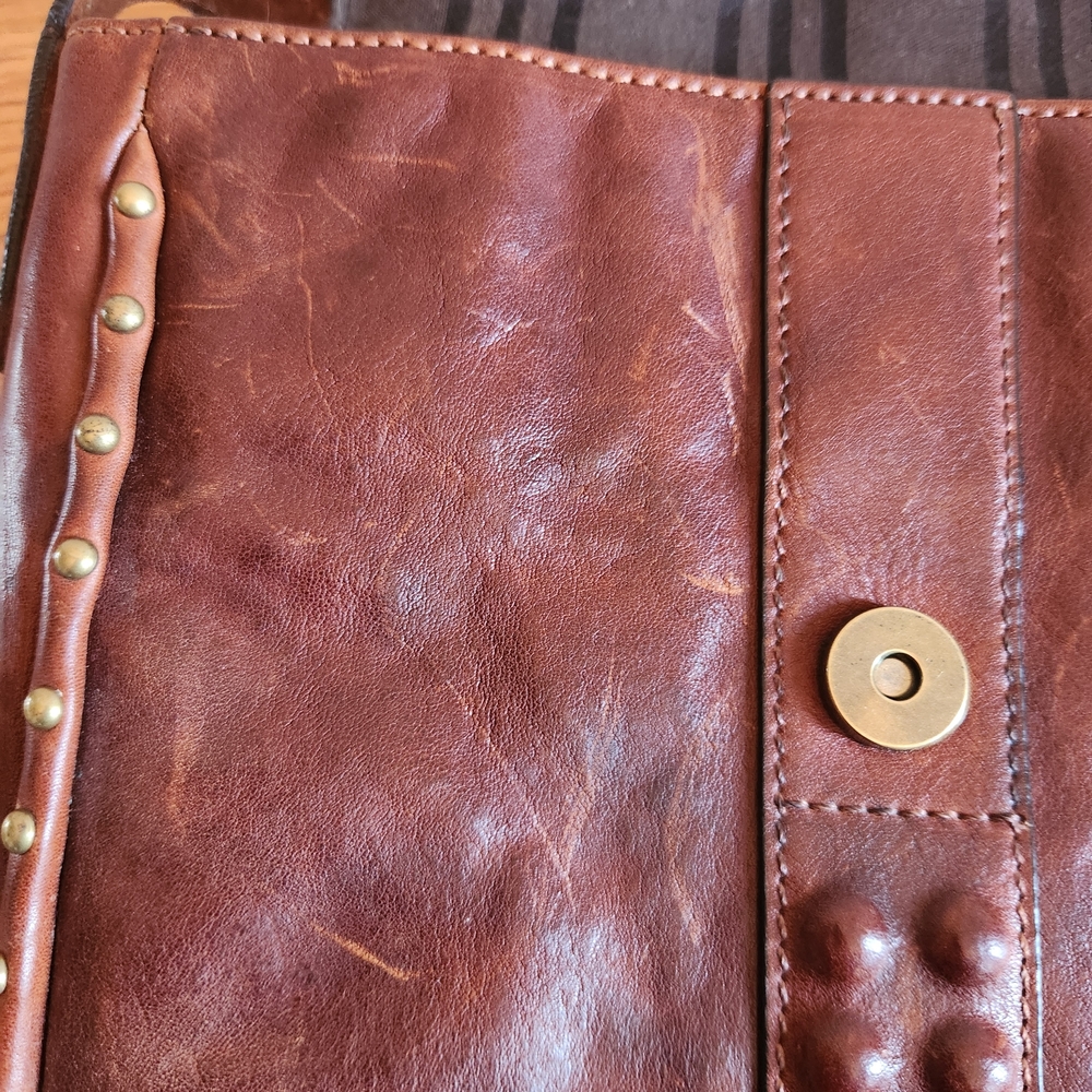 Frye Brown Leather Crossbody Shoulder Bag - Picture 13 of 16